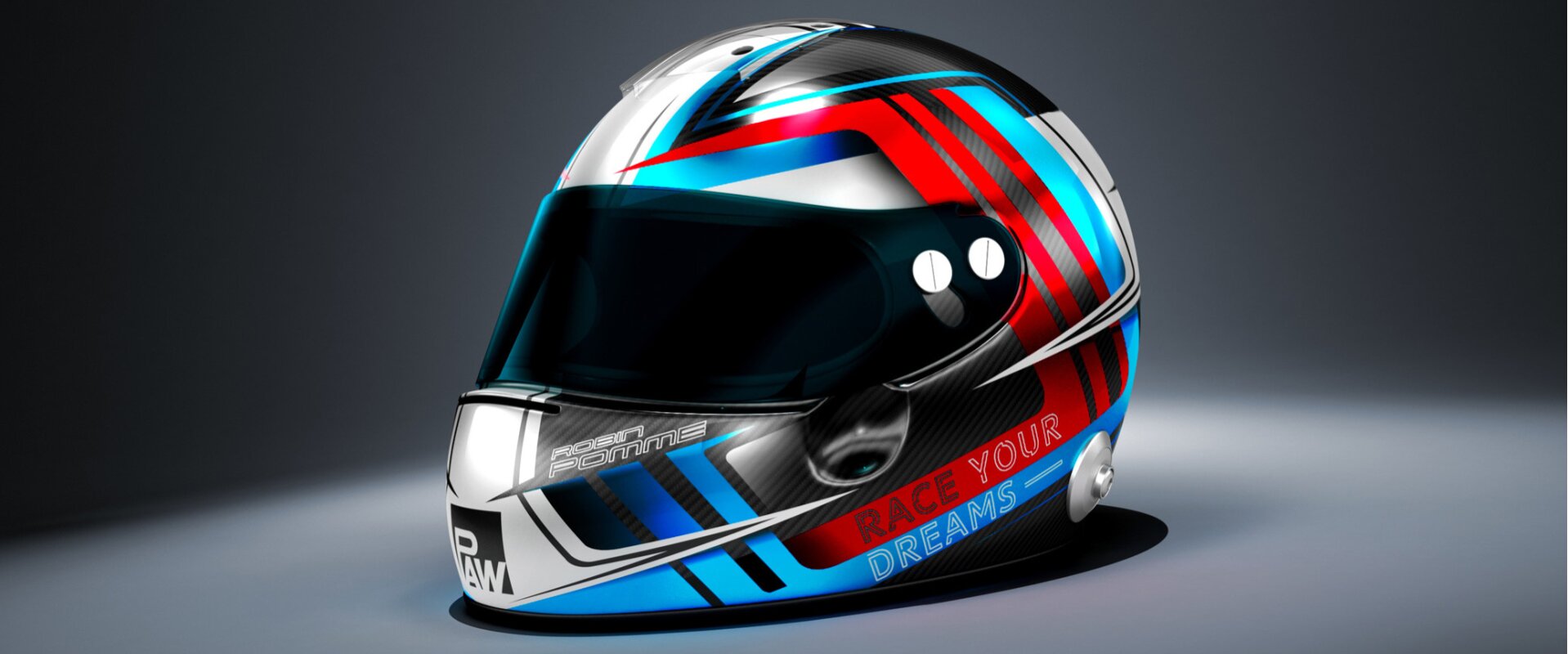 porsche cup racing driver helmet design