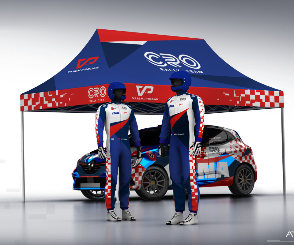 customized graphic design for motorsport tent