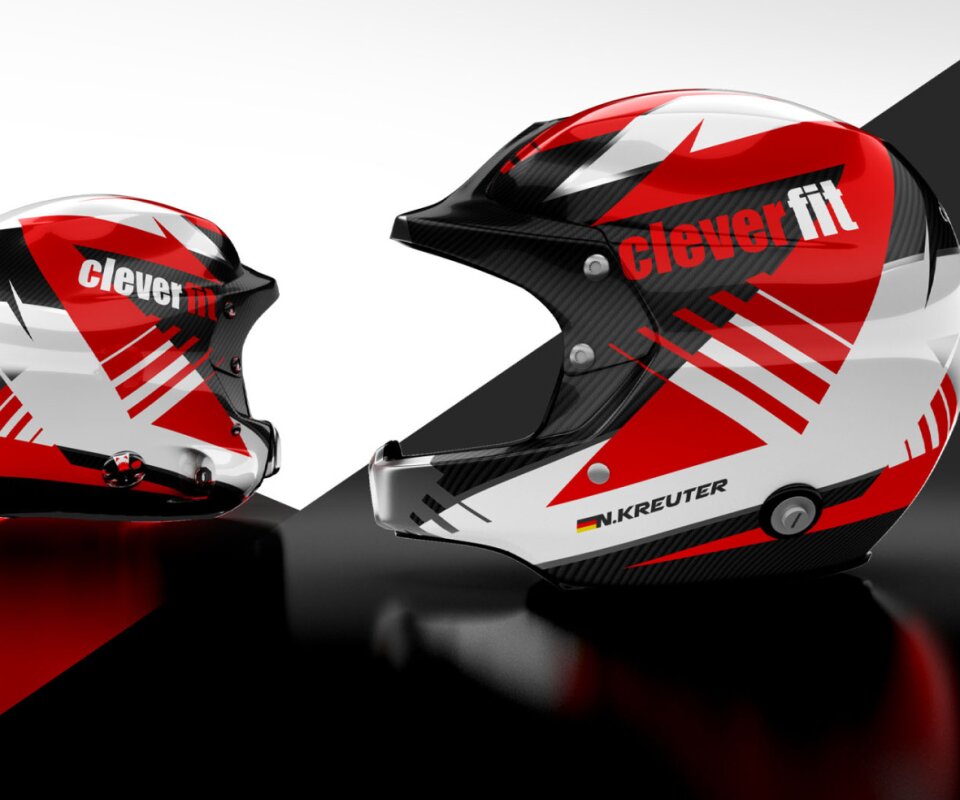 black red white helmet motorsport concept idea